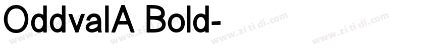 OddvalA Bold字体转换
